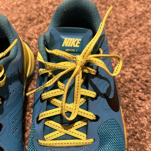 Womens Nike Metcon 2 Blue and Lime Green Size 6 - Picture 3 of 7